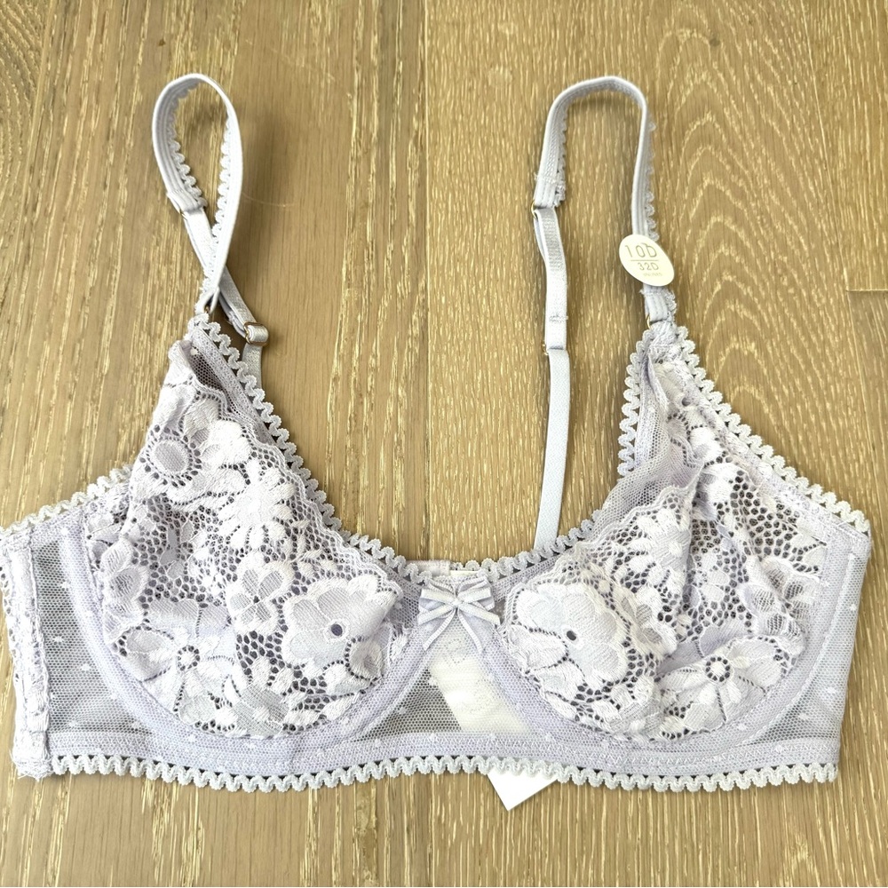Cotton on holly lace underwire bra lilac color size 32D NWT
